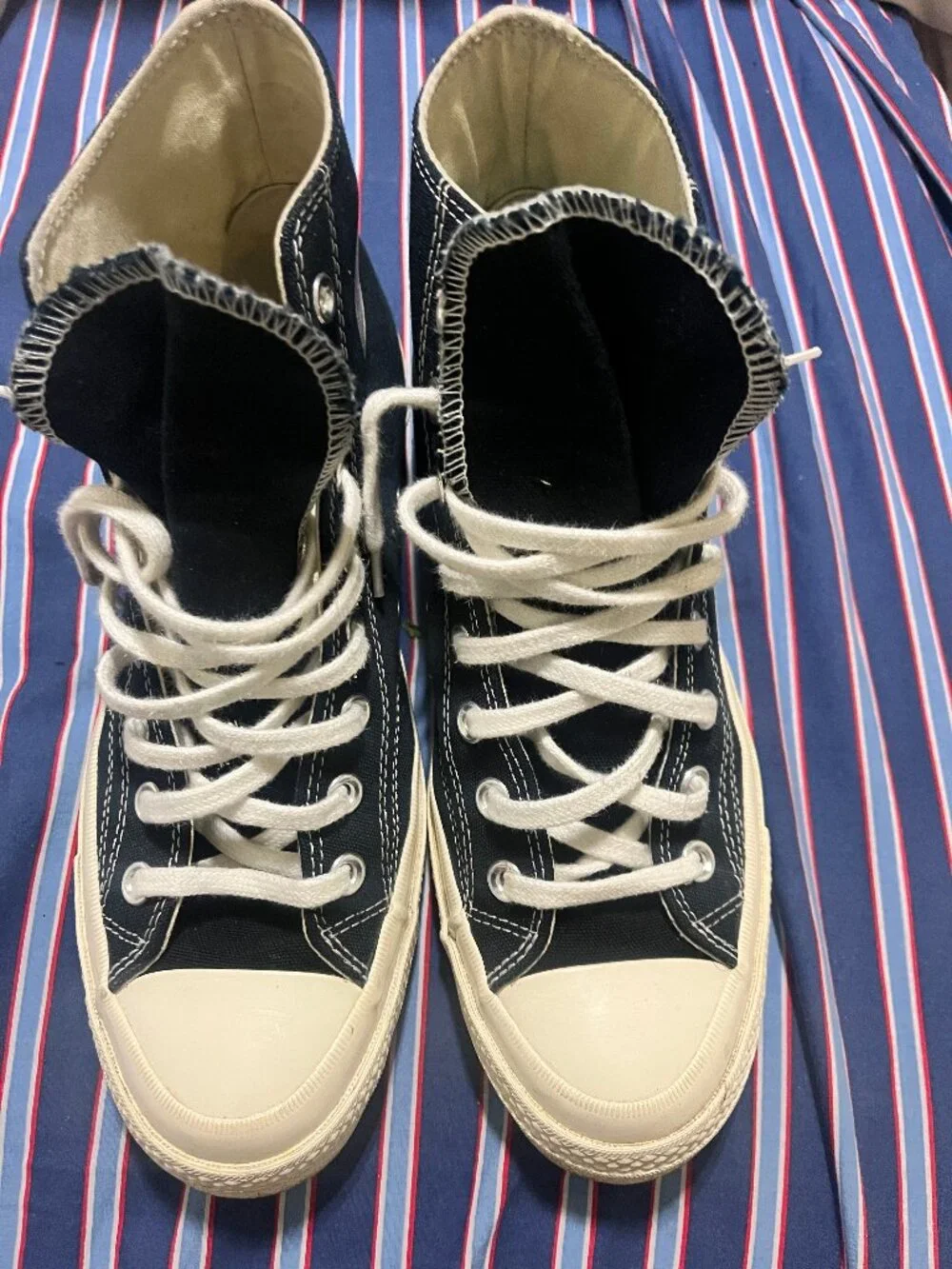 Comme des Garcons x Converse Big Heart High Top Chuck Size - 8 1/2 - Picture 3 of 7